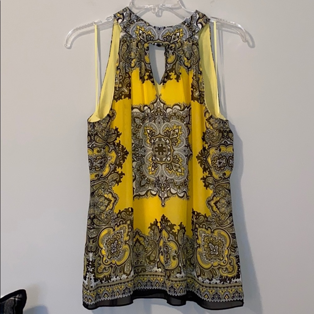 BEAUTIFUL Caché Halter Mock Neck Tank Top